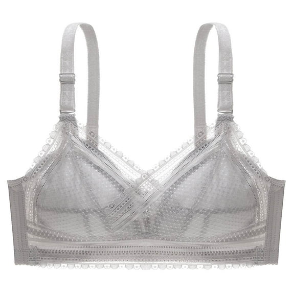 VerPetridure Sports Bras for Women Plus Size Women's Plus Size Lace Bra No Underwire Push Up Underwear Vest-Style Sleep Bra