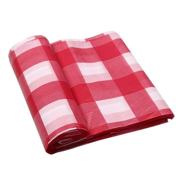 VerPetridure Square disposable tablecloth-red lattice (1-1) (corresponding to supplier 180*180cm) Waterproof Plastic Tablecovers Table Cloth Cover Party Catering Events Tableware