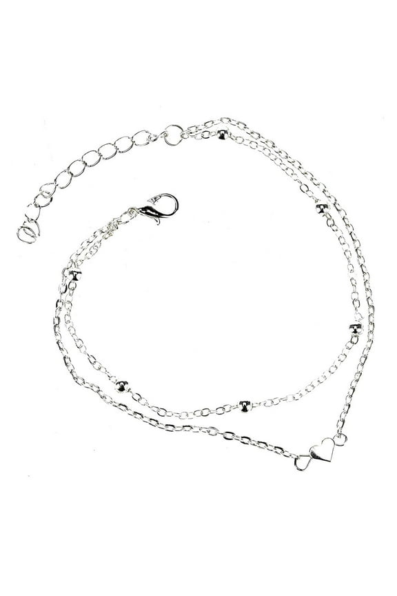 Stainless Steel Anklets Love Heart Charm Ankle Bracelet