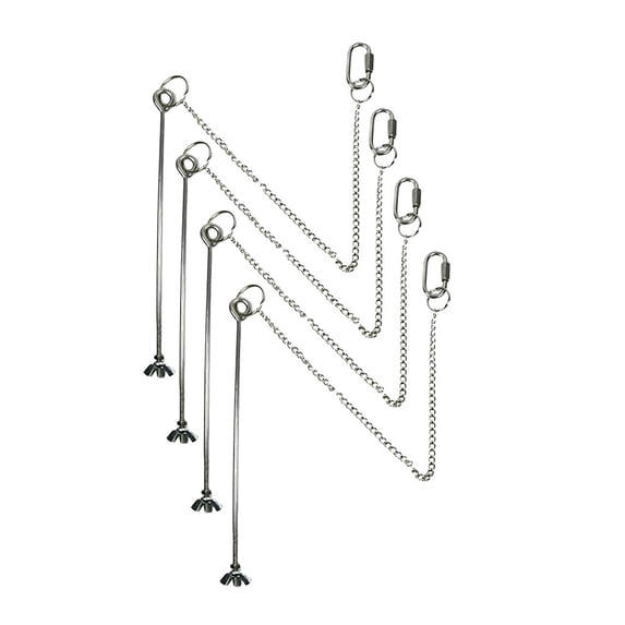 VerPetridure Stainless Steel Chicken Vegetable and Fruit Hanging Feeder 4PCSStainless Steel Chicken Vegetable Fruit Skewer Holder Hanging Feeder For Hens