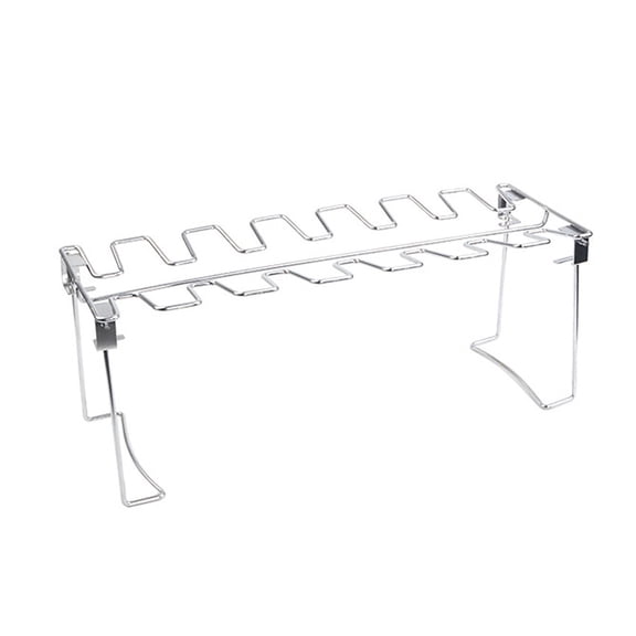 VerPetridure Stainless Steel Roast Chicken Rack 14 Cards Stainless Steel Roast Chicken Rack 14 Cardsstainless Steel Chicken Wing Leg Rack Grill Holder for Bbq Party