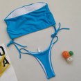 thumbnail image 1 of VerPetridure Strapless Bandeau Swimsuits for Women Swimwear Tube Solid Bandage Two Piece Swimsuit Bikini Swimming Beachwear, 1 of 9