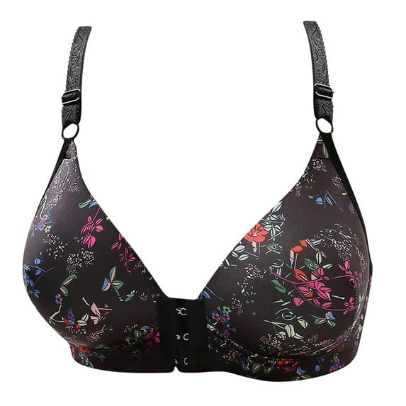 VerPetridure Strapless Bras for Women Woman's Printing Thin Front Buckle Adjustment Chest Shape Bra Underwear No Rims