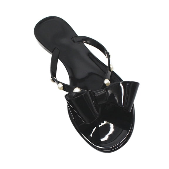 VerPetridure Summer Sandals for Women 2023 Bowknot Sandals And Slippers Women's Beach Shoes Solid Color Flip Flops Jelly