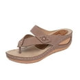thumbnail image 1 of VerPetridure Summer Sandals for Women 2023 Women's Lunge Massage Clamping Slippers Outwear Holiday Mules Slope Heel Sandals, 1 of 9