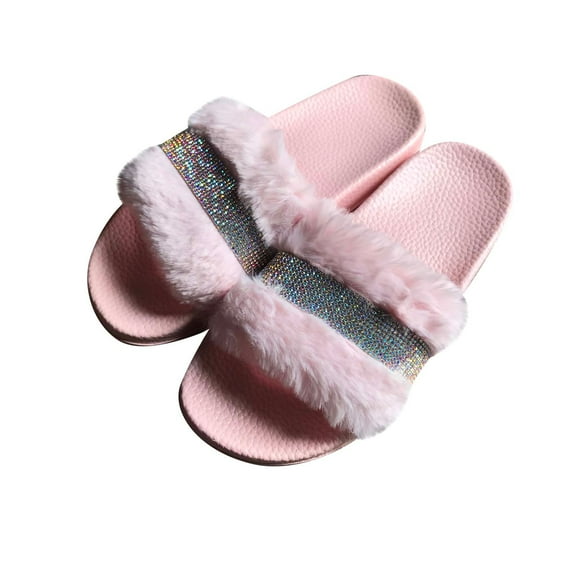 VerPetridure Summer Sandals for Women 2023 Women's Summer Suede Home Shoes Indoor And Outdoor Flash Drilling Slippers