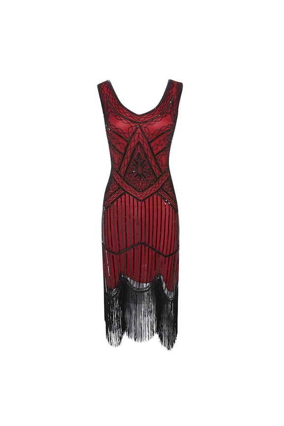 Sun Dresses for Women Plus Size Plus Size Vintage 1920s Flapper Tassel Great Evening Party Dress