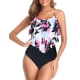 thumbnail image 1 of VerPetridure Tankini Bathing Suits for Women High Waisted Ruffled Two Piece Swimsuits Tummy Control Swimwear Loose Swim Suit with Boyshorts, 1 of 9