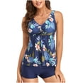 thumbnail image 1 of VerPetridure Tankini Bathing Suits for Women Tummy Control Two Piece Swimsuits Floral Print Tank Top with Boyshorts Modest Sports Swimming Suits, 1 of 8