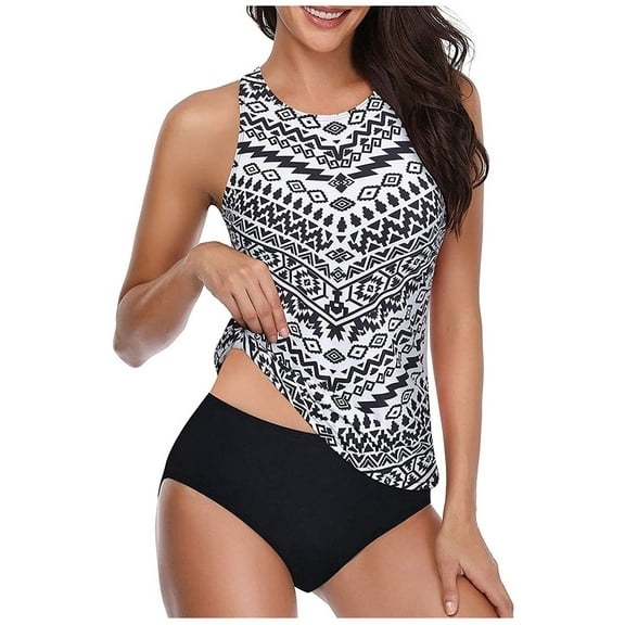 Utoimkio Tankini Swimsuits for Women Fashion Women Printed Bikini Push-Up Padded Swimwear Swimsuit Beachwear Set