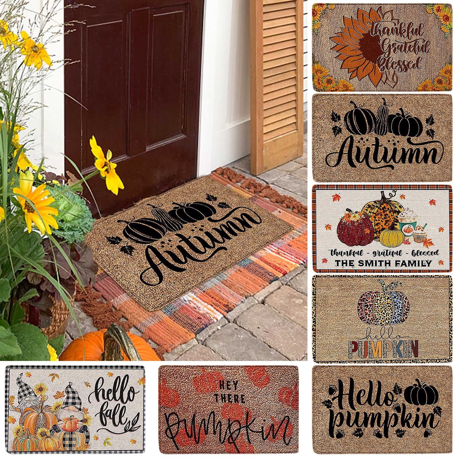 Utoimkio Thanksgiving Doormats 15.7x23.6 Inch Fall Pumpkin
