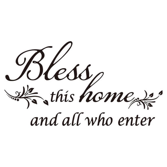 VerPetridure This Home And All Who Enter Vinyl Wall Door Art Decal Removable Sticker