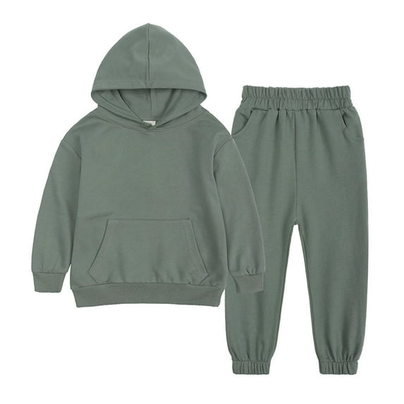 VerPetridure Toddler Baby Boys Girls Hooded Tracksuit Pullover Sweatshirt+Jogging Pants Set of 2 Unisex Fall Sweatsuit for Kids 0-13 Years