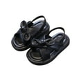 thumbnail image 1 of VerPetridure Toddler Girl Sandals Toddler Shoes Baby Girls Cute Fashion Solid Color Bow Non-slip Soft Sole Beach Sandals, 1 of 6