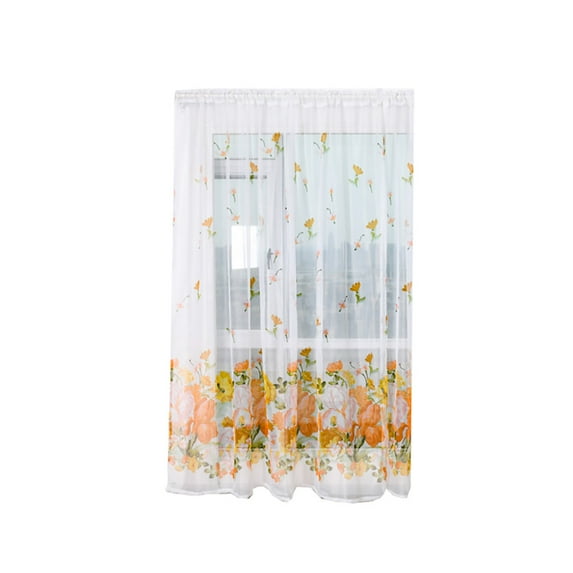 VerPetridure Trees Sheer Curtain Tulle Window Treatment Voile Drape Valance Fabric