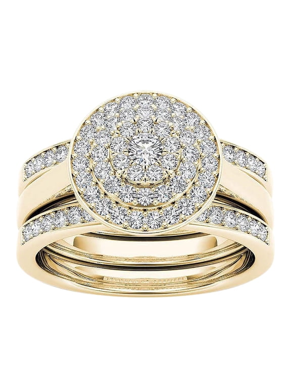 Womens Engagement Rings 2-in-1 Set