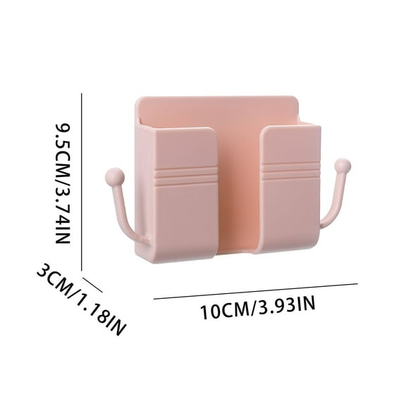 VerPetridure Wall-Mounted Storage Box Multi-Function Remote Control Mobile Phone Charging Storage Box Pink 2Pcs Wall Mounted Storage Box,Remote Control Mobile Phone Charging Storage Box