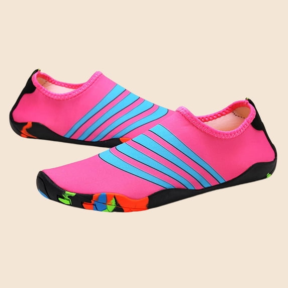 VerPetridure Water Shoes for Women Men Quick-Dry Barefoot Aqua Socks Lightweight & Breathable Swim Shoes for Beach Surf Kayaking Non-Slip Drainage Hiking Shoes Hot Pink 9.5