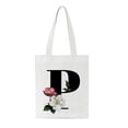 thumbnail image 1 of VerPetridure Wedding Gift Canvas Bag Personalised Initial Tote Bag Floral Watercolour Gift For Her Letter Tote Bag, 1 of 1