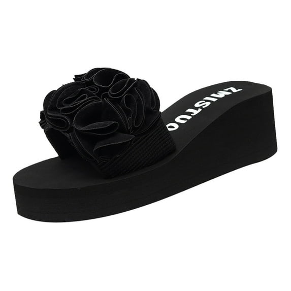 VerPetridure Wedge Sandals for Women Women's Summer Fashion Casual Clip Toe Flip Flops Non-Slip Wedges Beach Slippers