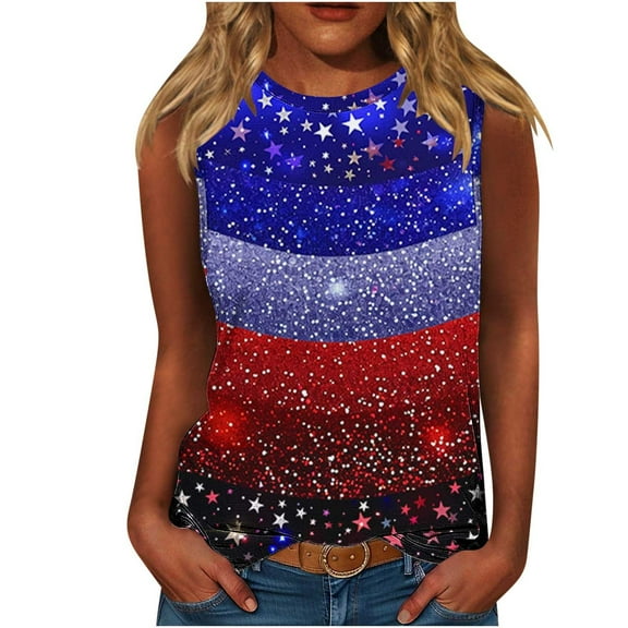 VerPetridure Women 4th of July Patriotic Tank Tops USA Flag American Independence Day Shirts Memorial Day Tops