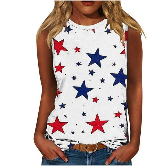 VerPetridure Women 4th of July Patriotic Tank Tops USA Flag American Independence Day Shirts Memorial Day Tops