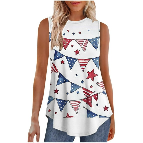 VerPetridure Women 4th of July Patriotic Tank Tops USA Flag American Independence Day Shirts Memorial Day Tops