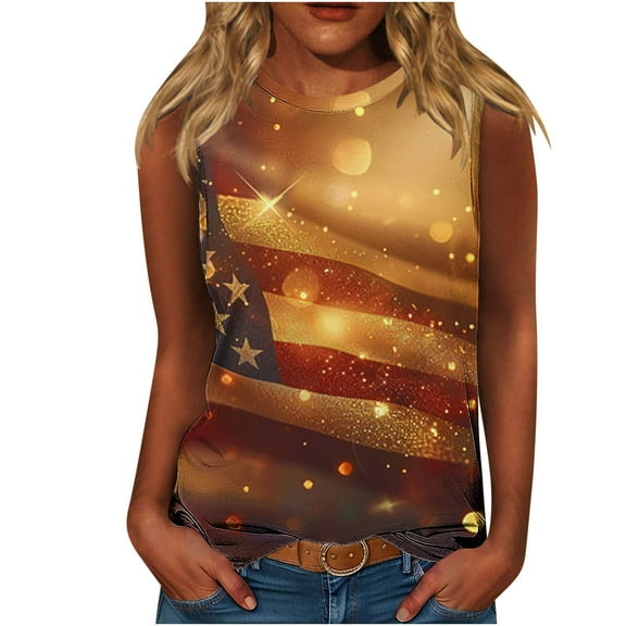 VerPetridure Women 4th of July Patriotic Tank Tops USA Flag American Independence Day Shirts Memorial Day Tops