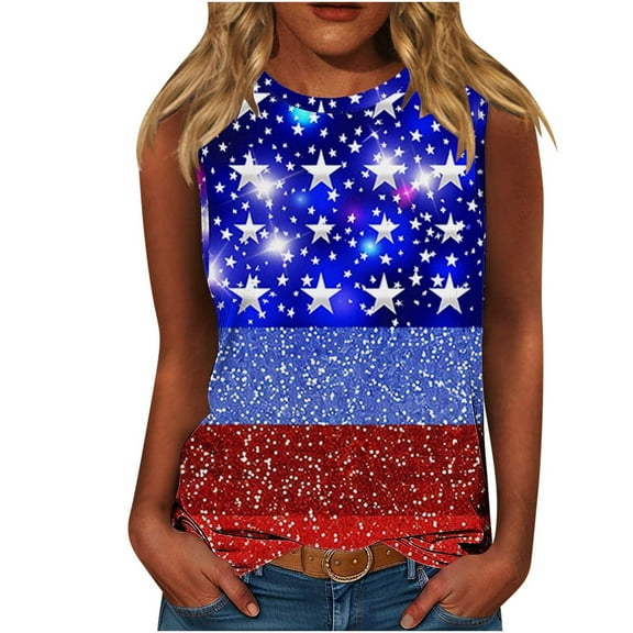 VerPetridure Women 4th of July Patriotic Tank Tops USA Flag American Independence Day Shirts Memorial Day Tops
