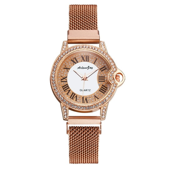 VerPetridure Women Watch Clock Stainless Steel Casual Dress Wrist Crystal ladies watch