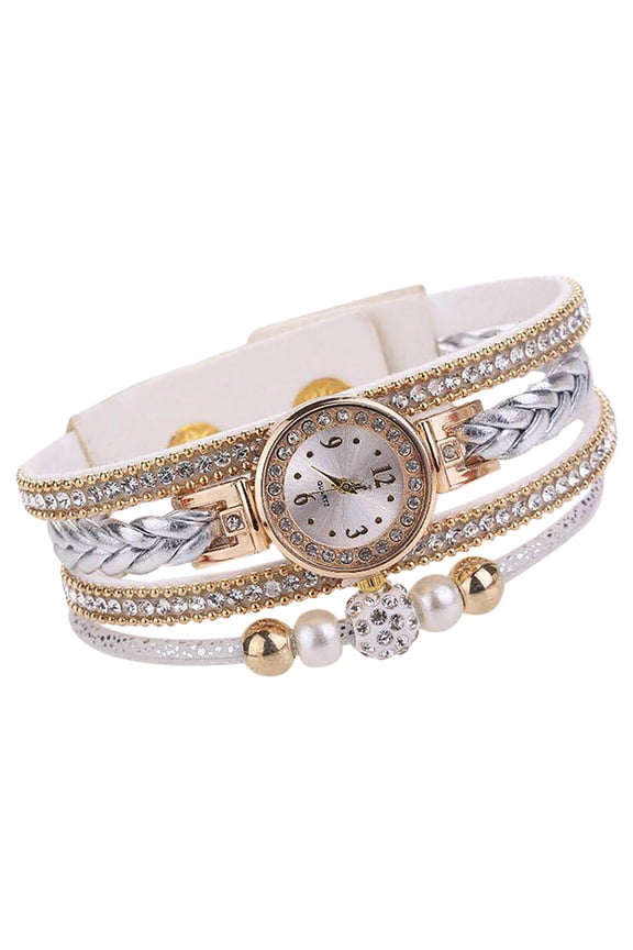 Women Watches Vintage Weave Wrap Quartz Wrist Watch Bracelet For Ladies Ladies Watch Personality Circle Fashion Watch Bracelet Watch