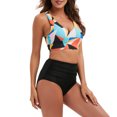 thumbnail image 1 of Utoimkio Women's Bikini Set High Cut Swimsuits Floral Print Two Piece Bathing Suits for Women Tummy Control Swimwear Beach Outfit, 1 of 8