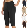 thumbnail image 1 of VerPetridure Women's Capri Yoga Pants with Pockets High Waisted Workout Leggings Tummy Control Yoga Capris, 1 of 9