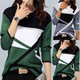 thumbnail image 1 of VerPetridure Women's Casual Long Sleeve Crewneck Sweatshirts Lightweight Pullover Sweatshirts Color Block Fall Sweatshirts for Women Relaxed Fit Pullover Tops Fall Casual Clothes, 1 of 7