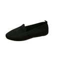 thumbnail image 1 of VerPetridure Women's Flats Shoes Knitted Lightweight Casual Slip On Loafers Soft Comfort Breathable Mesh Work Ballet Shoes Black 8.5, 1 of 9