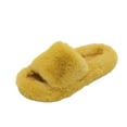 thumbnail image 1 of VerPetridure Women's House Slippers Open Toe Fuzzy Slippers Winter Female Ins Plus Velvet Lazy People Outside Wearing Slippers, 1 of 3