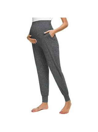 skpabo Maternity Pregnancy Over Bump Support Joggers Comfortable Trousers  for Pregnant Women