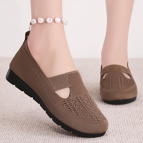 VerPetridure Women's Orthopedic Walking Shoes Breathable Lightweight for Plantar Fasciitis with Support and Wide Toe , Coffee Size 7