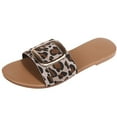 thumbnail image 1 of VerPetridure Women's Platform & Wedge Sandals Women's Fashion Leopard Print Flat Sandals And Slippers With Metal Buckle, 1 of 5