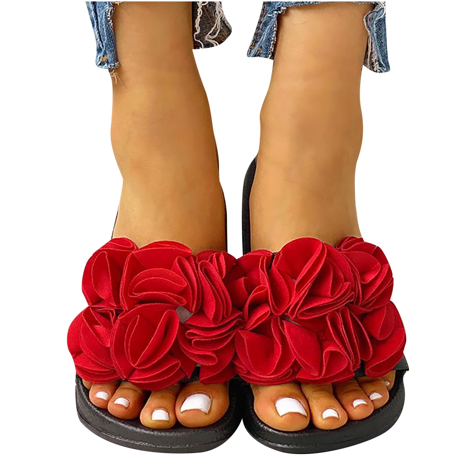 Big discount flower sandals