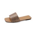 thumbnail image 1 of VerPetridure Women's Sandals Casual Summer Summer New Fashion Diamond Sequin Women's One Line Slippers Flat Sandals, 1 of 4