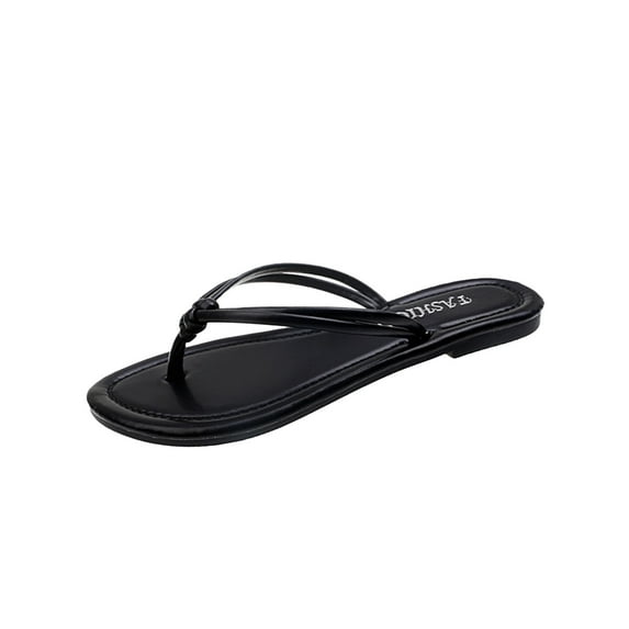 VerPetridure Women's Sandals Casual Summer Women's Knitting Comfortable Slippers Clip Toe Casual Sandals Flat Bottom Flip Flop