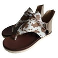 thumbnail image 1 of Clearance VerPetridure Women's Sandals Summer Casual Plus Size Printed Shoes Flat Flip Flops Back Zipper Sandals, 1 of 2