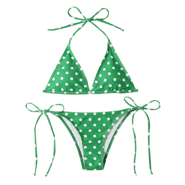 VerPetridure Women's Triangle Bikini Floral String Bikini Sets Two