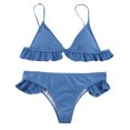 thumbnail image 1 of VerPetridure Women's Triangle Bikini Sets Two Piece Swimsuit High Waisted V Neck Twist Front Adjustable Spaghetti Straps Bathing Suit for Women, 1 of 7