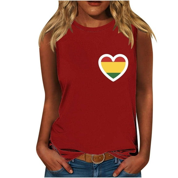 VerPetridure Womens American Flag Tank Tops Patriotic Shirts for Women 4th of July Tanks Top Loose Fit Summer Ring Tees Top