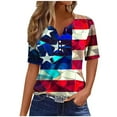 thumbnail image 1 of VerPetridure Womens American Flag Tank Tops Patriotic Shirts for Women 4th of July Tanks Top Loose Fit Summer Ring V-Neck Tees Top, 1 of 5