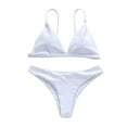 thumbnail image 1 of VerPetridure Womens Bikini Set Women Solid Bikini Push-Up Pad Swimwear Bathing Beachwear Set, 1 of 3