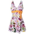 thumbnail image 1 of VerPetridure Womens One Piece Swimsuits Modest Tummy Control Swimdress Criss Cross V Neck Bathing Suits Skirt Swimwear, 1 of 3