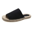 thumbnail image 1 of VerPetridure Womens Sandals Casual Summer Women Summer Casual Sewn Fisherman's Flat Bottomed Hand Woven Hemp Rope Bottom Slippers, 1 of 9